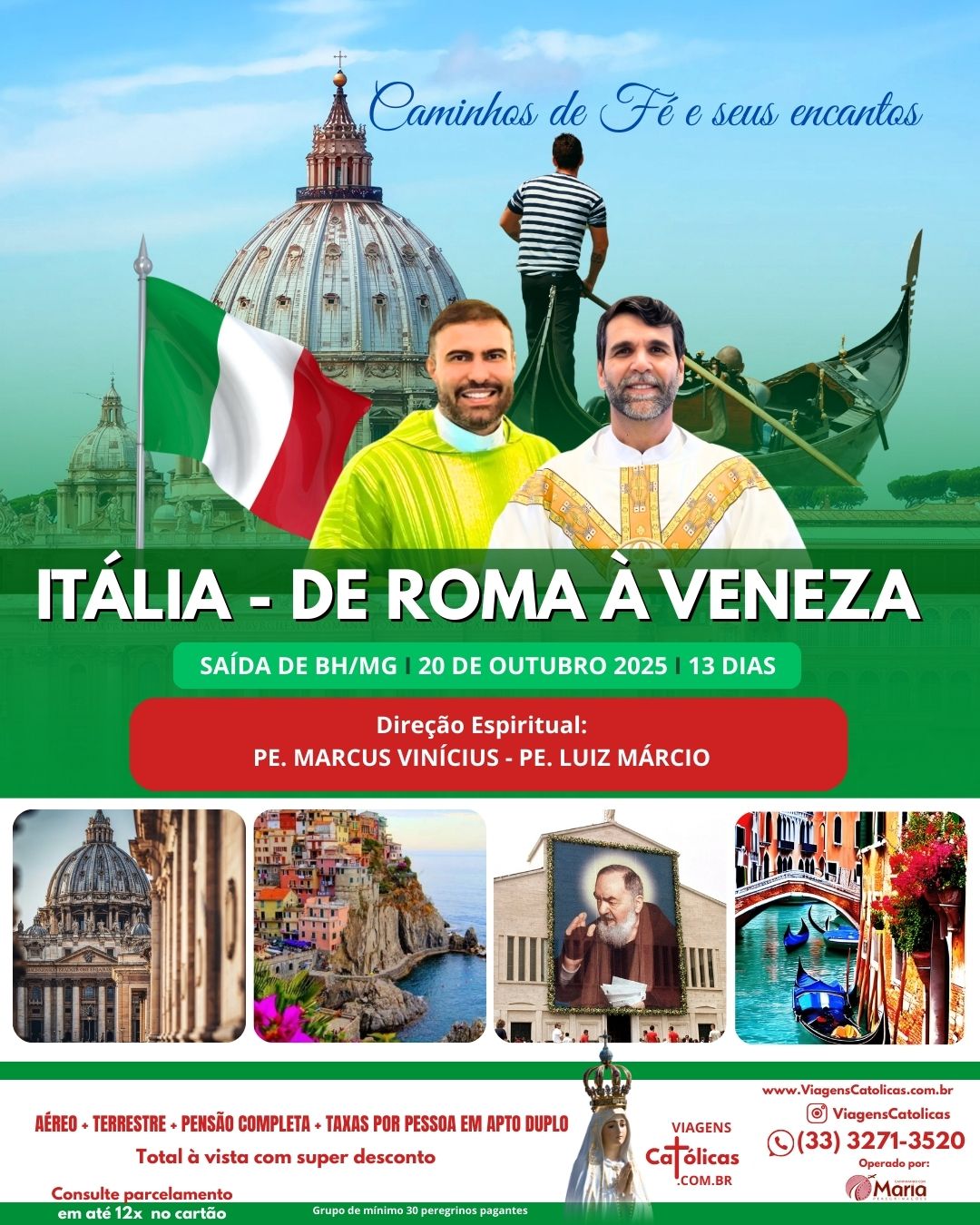PEREGRINAÇÃO ITÁLIA 2025 - 13 DIAS = VIAGENS CATÓLICAS (1080 x 1350 px) (1)